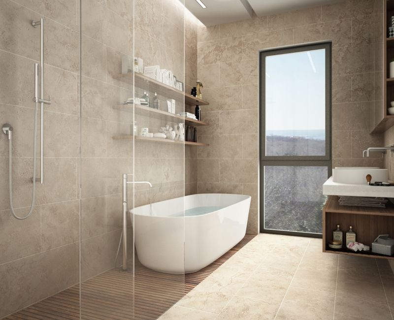 Travertine Floor Installation